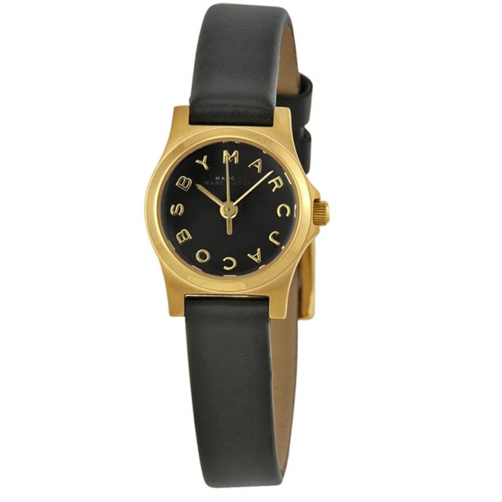 Marc Jacobs Leather and Gold Wrist Watch